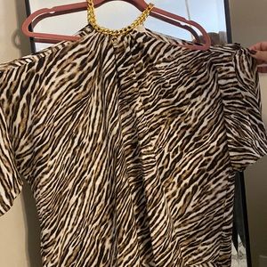 NWOT Michael Kors womens cold shoulder blouse